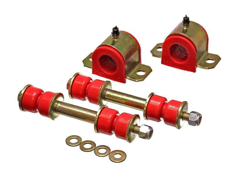 Toyota Pickup Sway Bar Bushing Set - Front - Energy Suspension - Hyper-Flex Polyurethane, 25mm Bar - Red - `95-`00